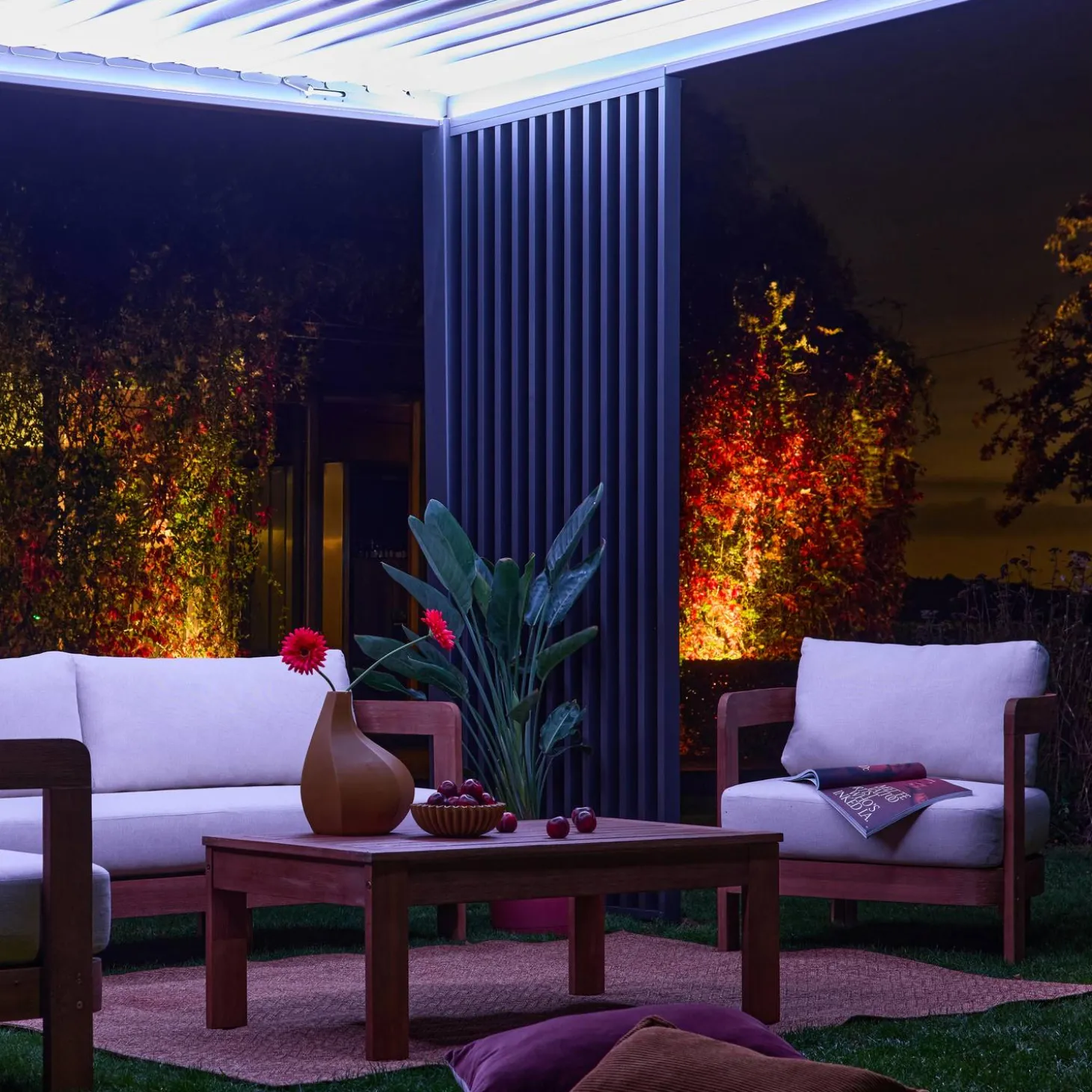 Verticale lamellenwand 100cm voor Triomphe pergola