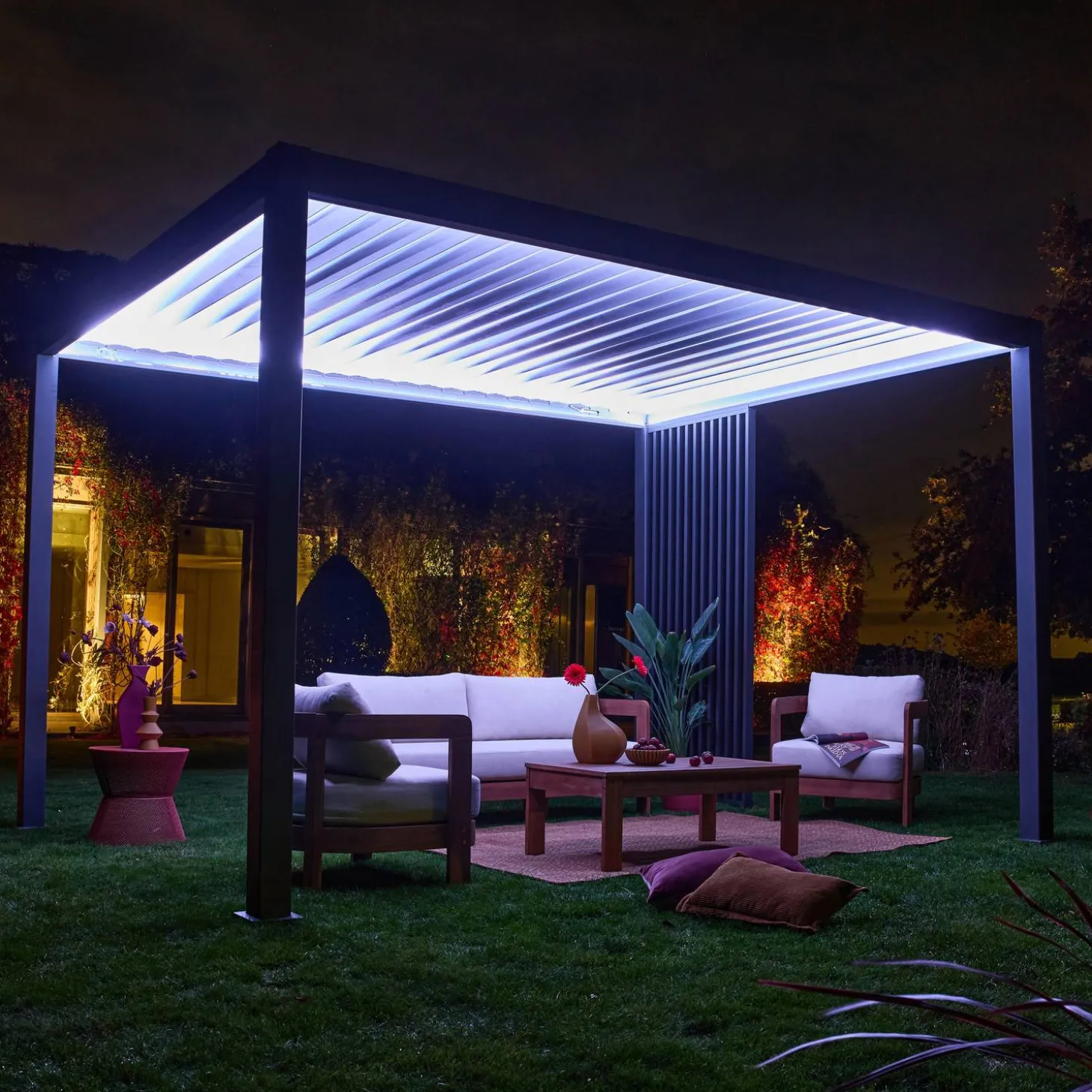 Verticale lamellenwand 100cm voor Triomphe pergola