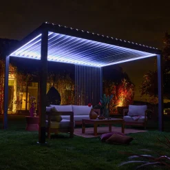 Verticale lamellenwand 130cm voor Triomphe pergola