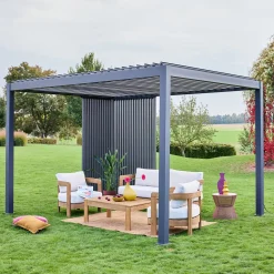 Verticale lamellenwand 130cm voor Triomphe pergola