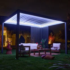 Verticale lamellenwand 130cm voor Triomphe pergola
