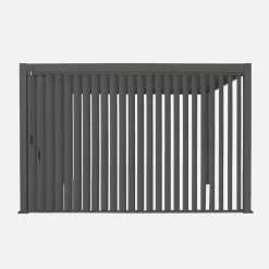 Verticale lamellenwand 4m aluminium voor pergola 4x3m Triomphe