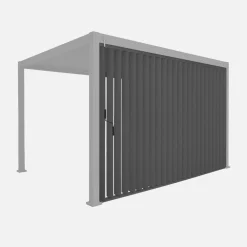 Verticale lamellenwand 4m aluminium voor pergola 4x3m Triomphe