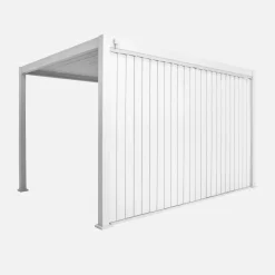 Verticale lamellenwand 4m aluminium voor pergola 4x3m Triomphe