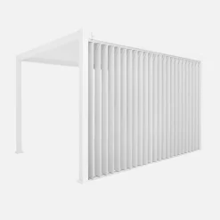 Verticale lamellenwand 4m aluminium voor pergola 4x3m Triomphe