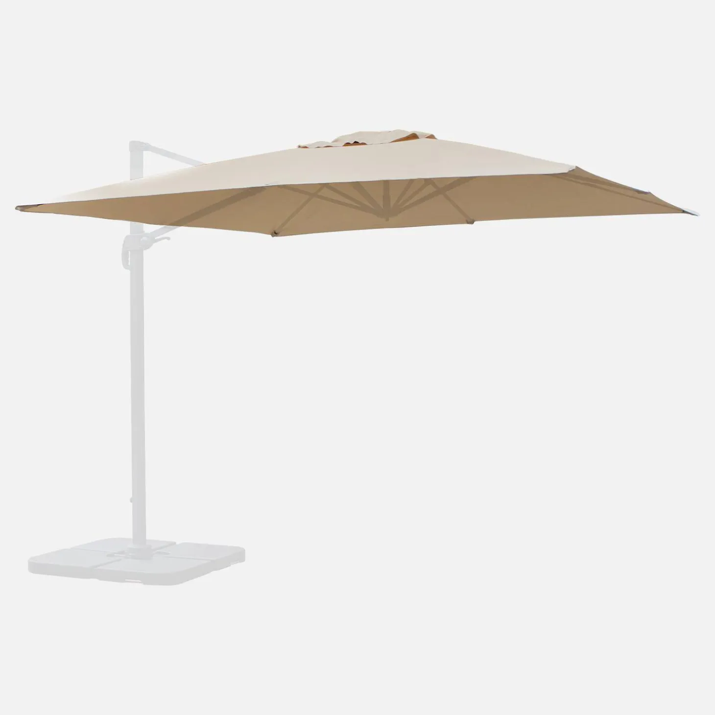 Vervangend parasoldoek zweefparasol 3x3m