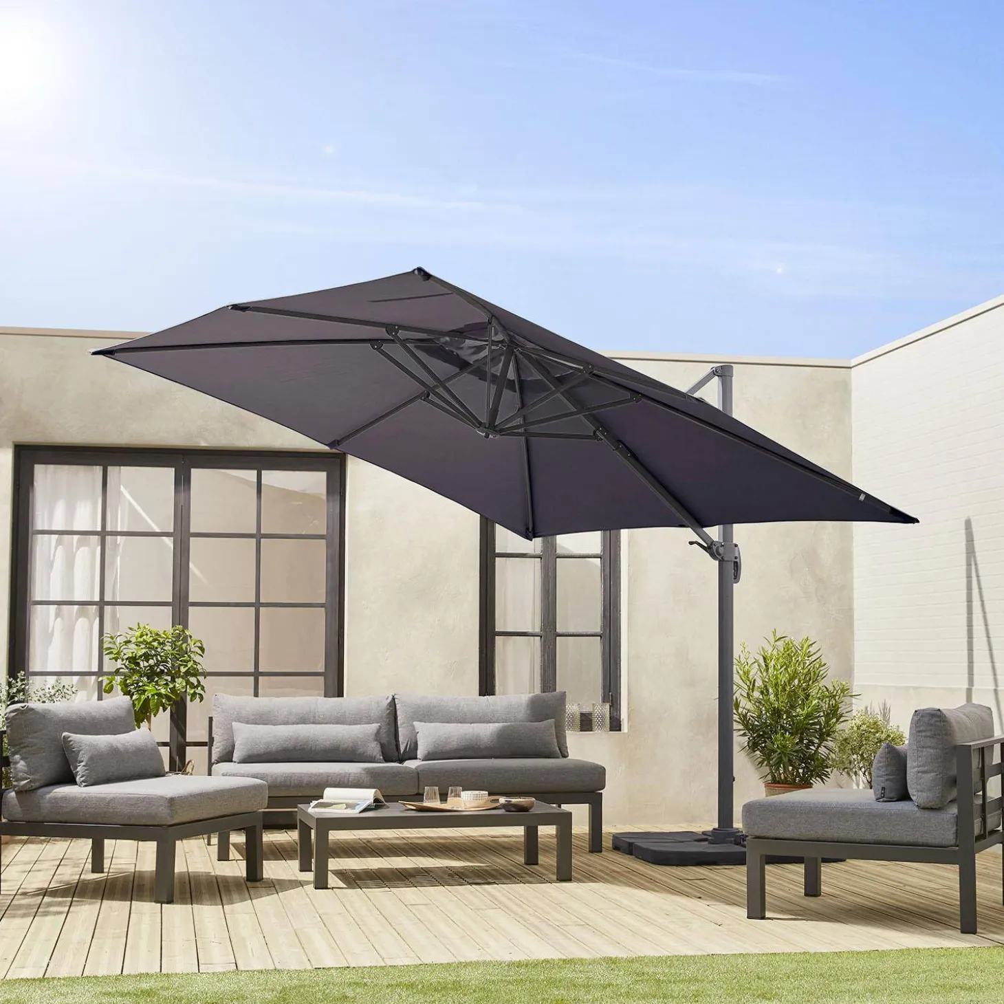 Vervangend parasoldoek zweefparasol 3x3m