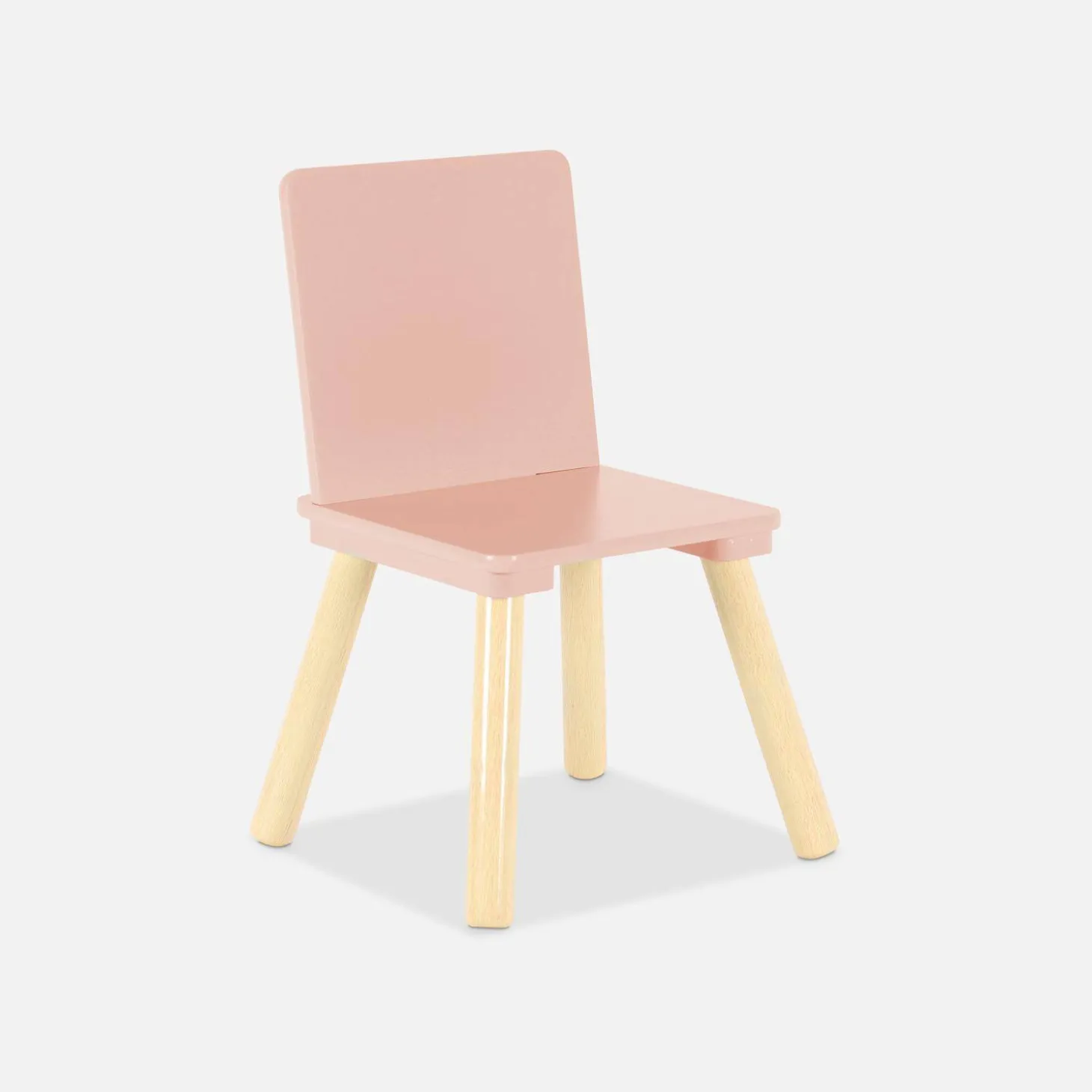 Vierkante kindertafel grenenhout 2 stoelen