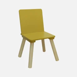 Vierkante kindertafel grenenhout 2 stoelen