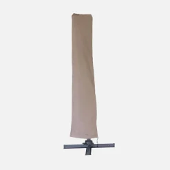 Vierkante offset parasol 3x3m + set van 4 verzwaarde tegels 50x50cm