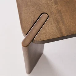 Vierkante salontafel in massief hout 80cm
