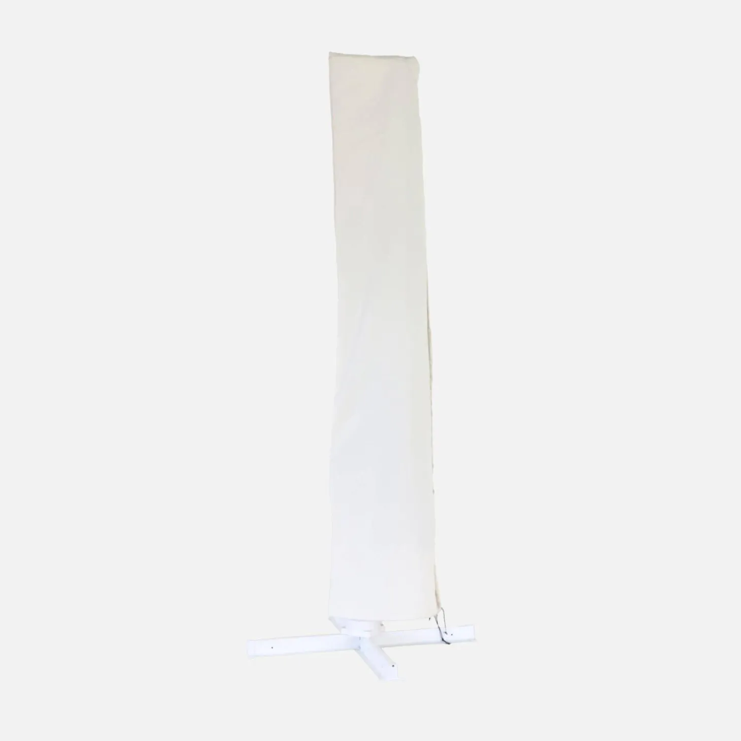 Vierkante zweefparasol 3x3m + set van 4 verzwaarde tegels 50x50cm