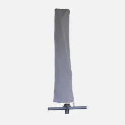 Vierkante zweefparasol 3x3m + set van 4 verzwaarde tegels 50x50cm