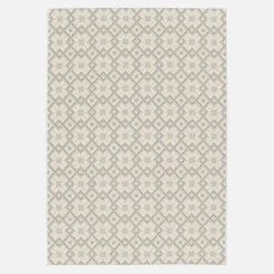 Vintage binnen/buiten tapijt, crème, beige en groen