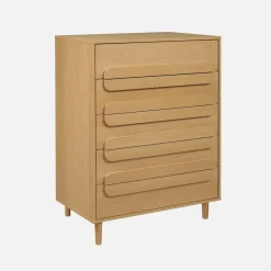 Vintage ladekast houtdecor 5 lades 80cm