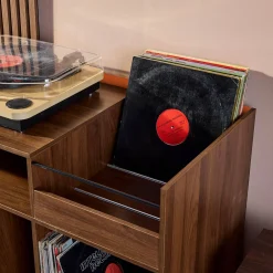 Vintage platenspeler kastje tweekleurig 100cm