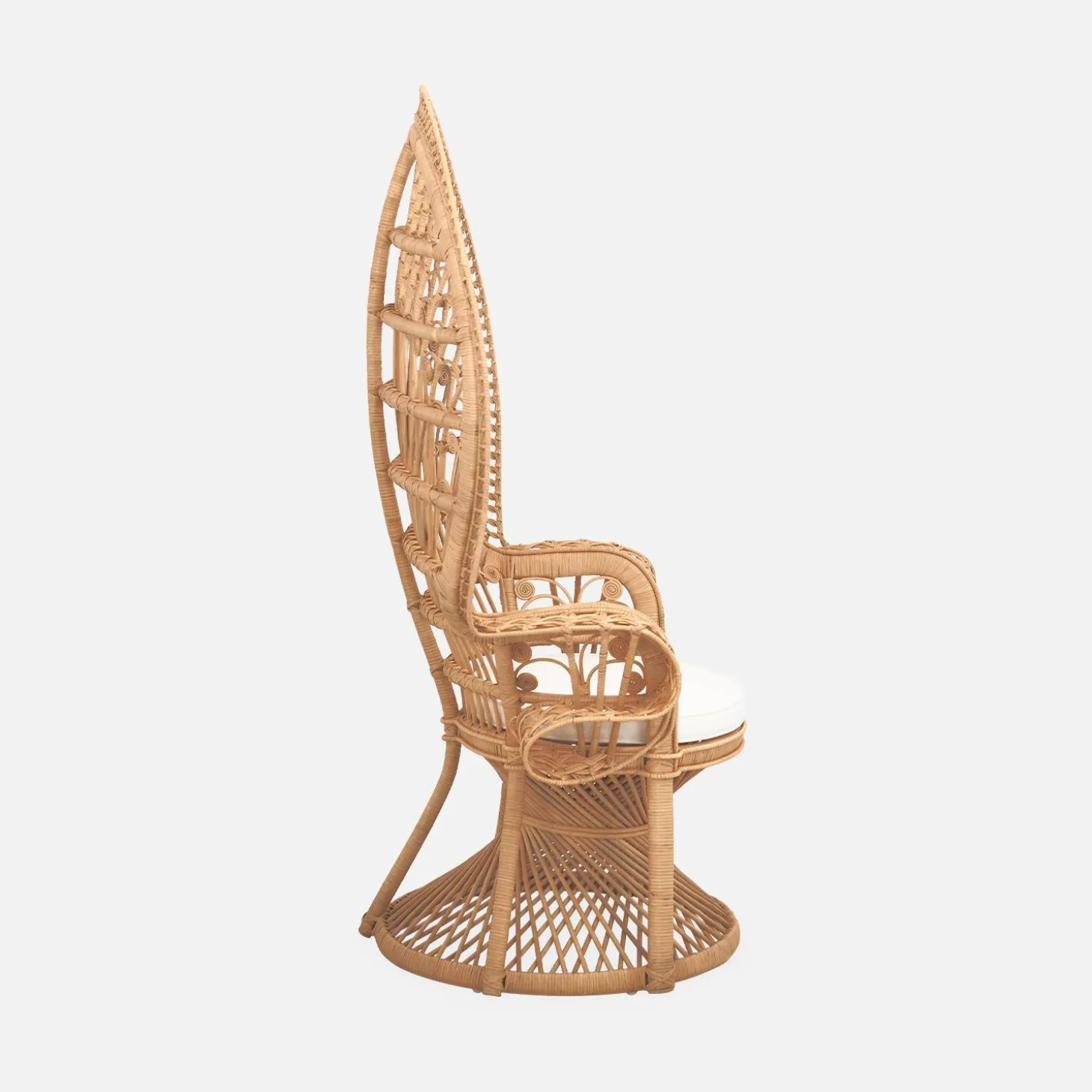Vintage rotan fauteuil, B 110 x D 60 x H 150cm