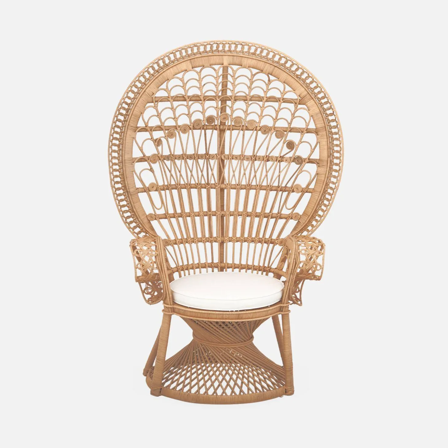 Vintage rotan fauteuil, B 110 x D 60 x H 150cm