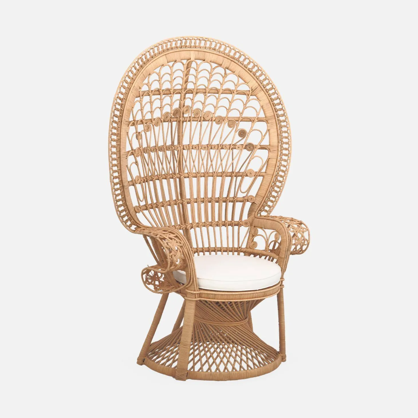 Vintage rotan fauteuil, B 110 x D 60 x H 150cm