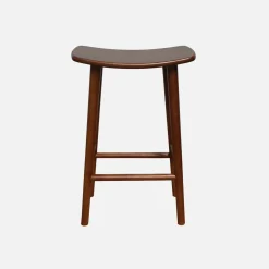 Vintage rubberhouten barkruk (set van 2)