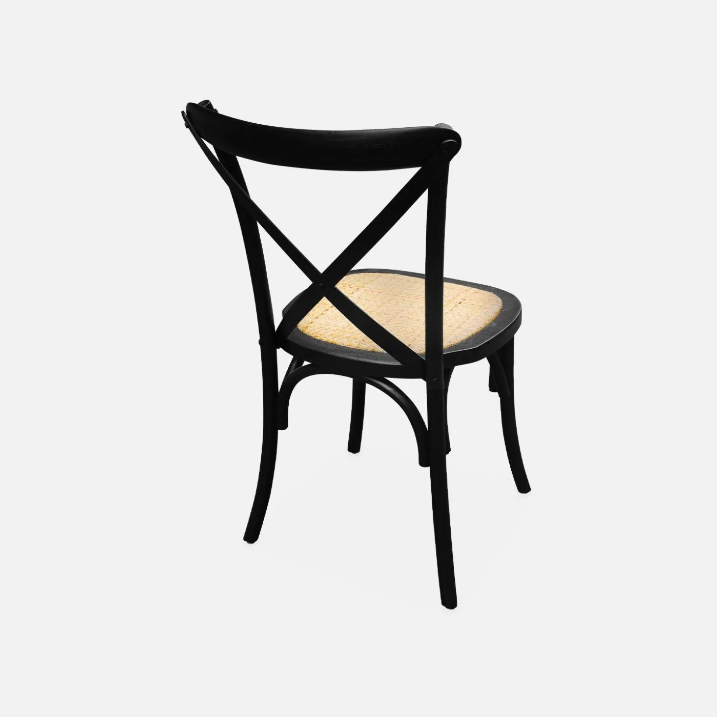 Vintage rubberhouten bistrostoelen (set van 4)