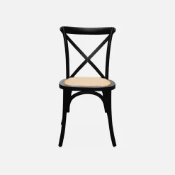 Vintage rubberhouten bistrostoelen (set van 4)