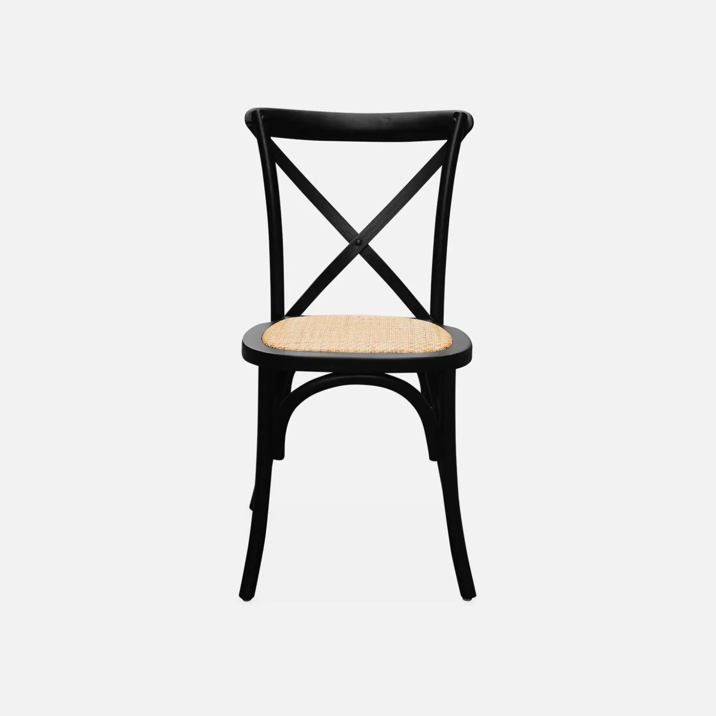 Vintage rubberhouten bistrostoelen (set van 4)