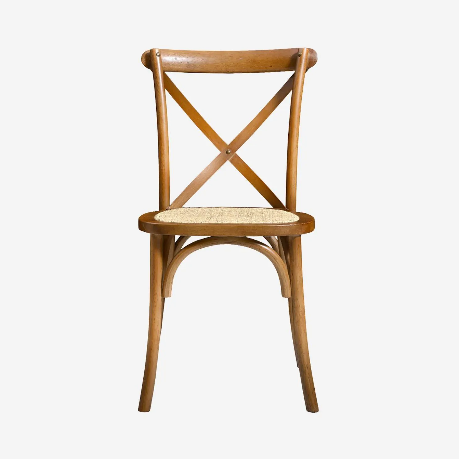 Vintage rubberhouten bistrostoelen (set van 4)