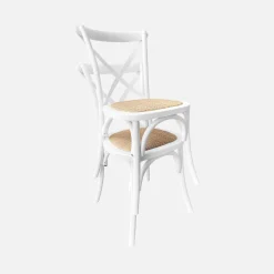 Vintage rubberhouten bistrostoelen (set van 2)