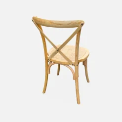 Vintage rubberhouten bistrostoelen (set van 4)