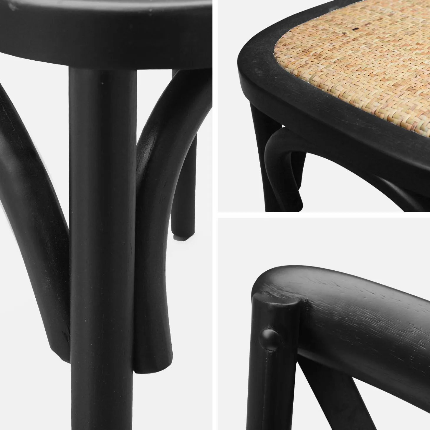 Vintage rubberhouten bistrostoelen (set van 2)