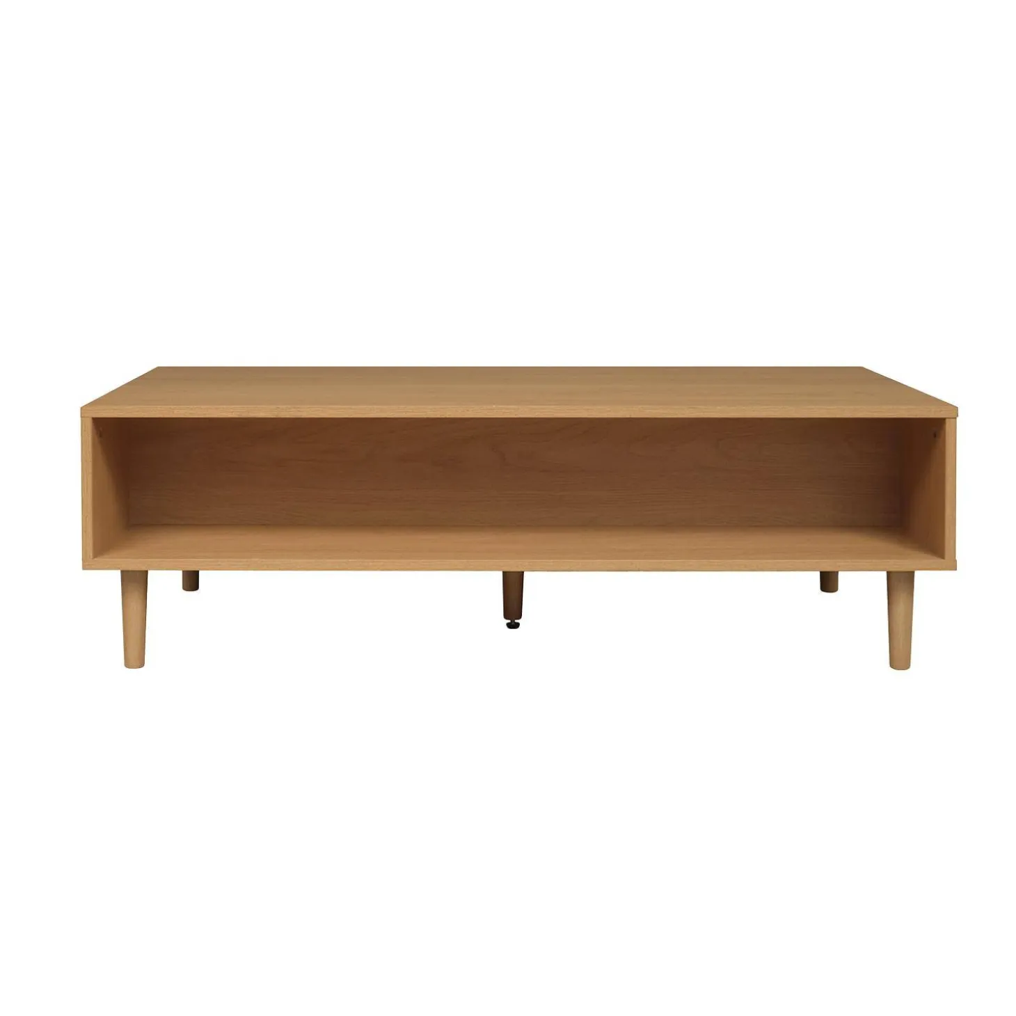 Vintage salontafel houtdecor 1 lade 2 vakken