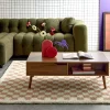 Vintage salontafel in walnootkleurig hout