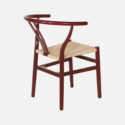 Vintage stoel van beukenhout en touw (set van 2)