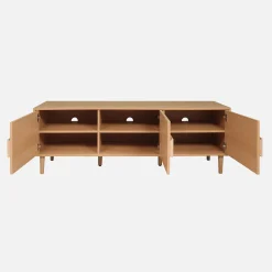 Vintage tv-meubel houtdecor 3 deuren 150cm