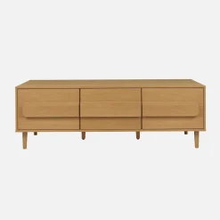 Vintage tv-meubel houtdecor 3 deuren 150cm