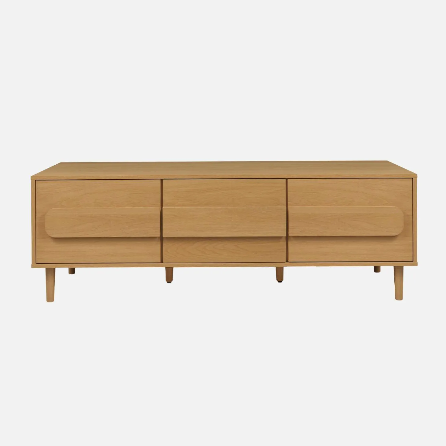 Vintage tv-meubel houtdecor 3 deuren 150cm