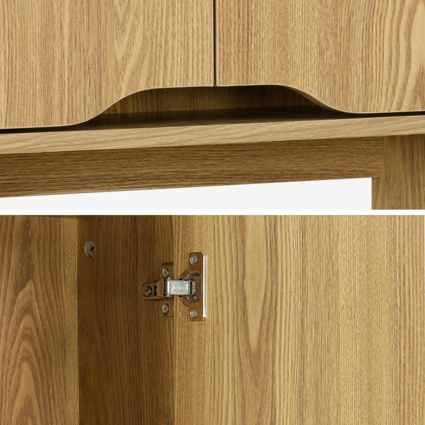 Vintage WC-kast met houtdecor