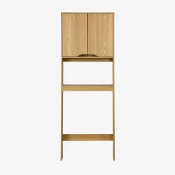 Vintage WC-kast met houtdecor