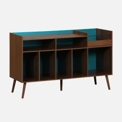 Vintage XL platenspeler kastje tweekleurig 130cm