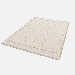 Vloerkleed met Berberpatroon beige en crème voor binnen
