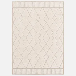 Vloerkleed met Berberpatroon beige en crème voor binnen