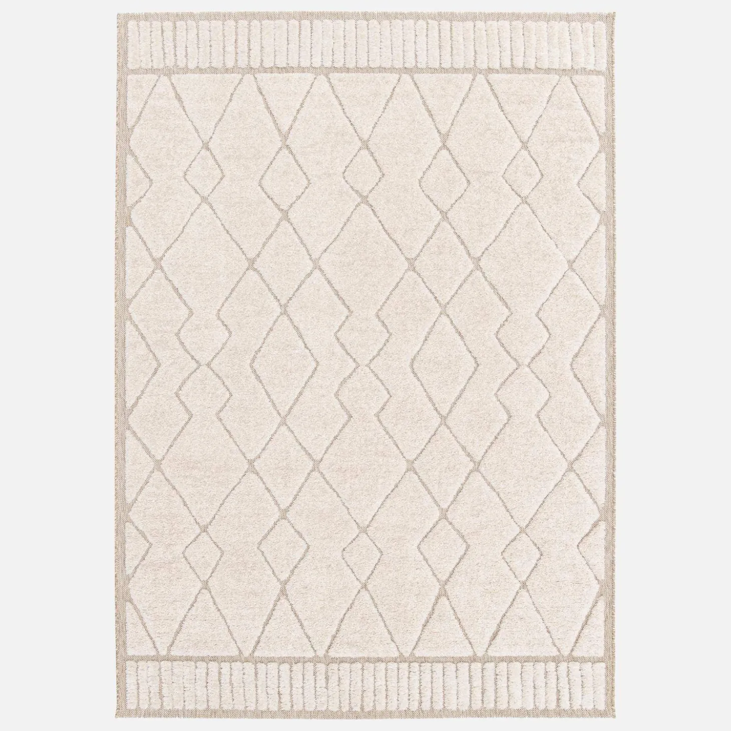 Vloerkleed met Berberpatroon beige en crème voor binnen