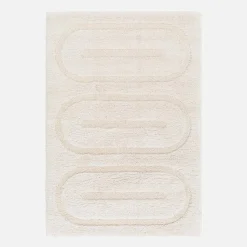 Vloerkleed met grafisch patroon voor binnen crème