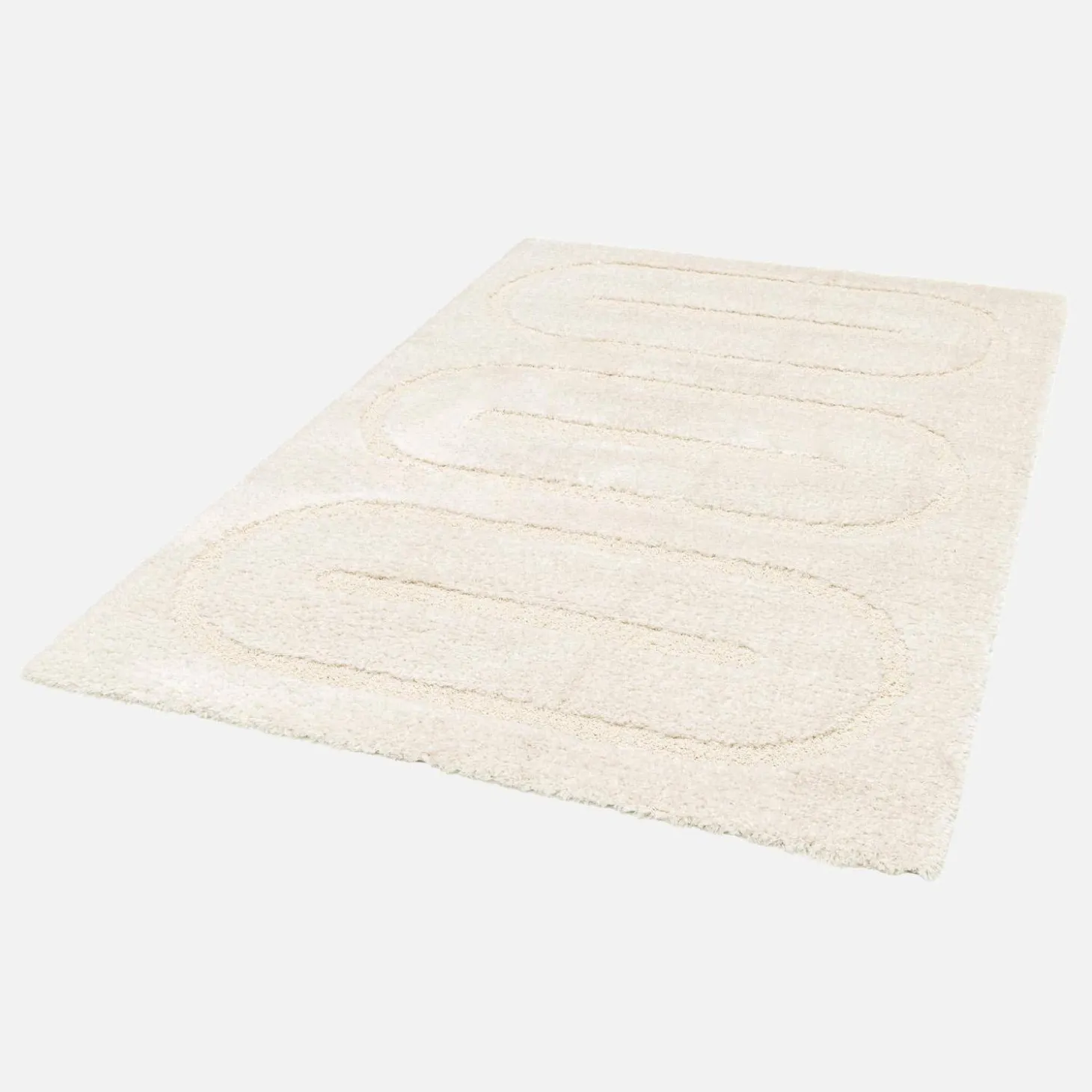 Vloerkleed met grafisch patroon voor binnen crème