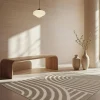 Vloerkleed met grafisch patroon taupe voor binnen