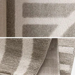Vloerkleed met grafisch patroon taupe voor binnen