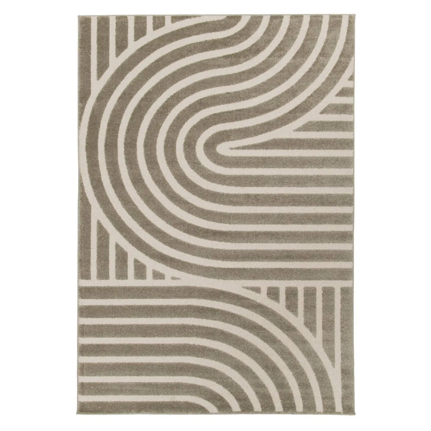 Vloerkleed met grafisch patroon taupe voor binnen