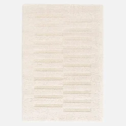 Vloerkleed met reliëfpatroon voor binnen crème