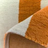 Vloerkleed oker-wit gestreept voor binnen